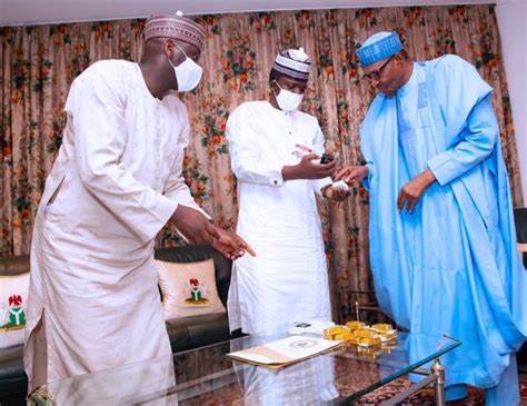 Buhari Receives Gold Precious Stones From Zamfara Pm News