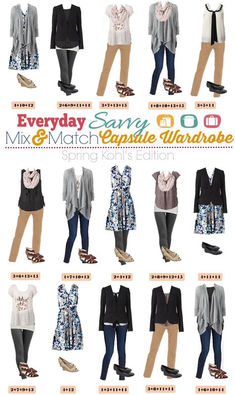 Kohls Spring Capsule Wardrobe Mix And Match Outfits Everyday Savvy