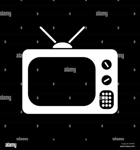 The Tv Icon Television Symbol Flat Vector Illustration Stock Vector