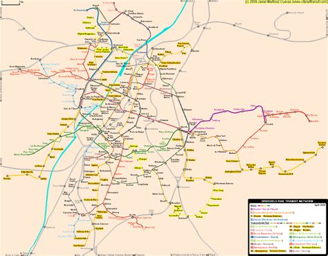 Brussels Real Distance Metro Map