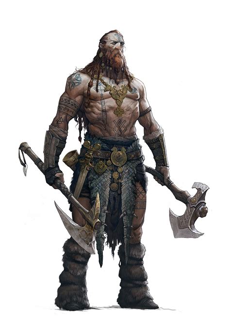 Artstation Celtic Warrior Jian Li Viking Character Rpg Character