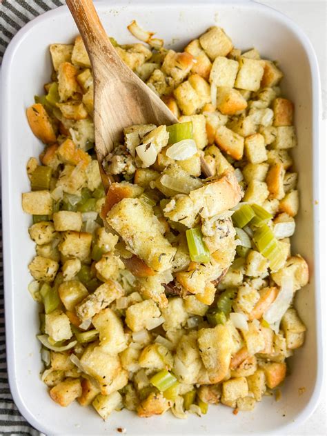 The Best Easy Stuffing Recipe Thanksgiving Side Dish Lifes Ambrosia