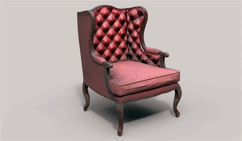 Old Armchair 3d Model By Rfarencibia