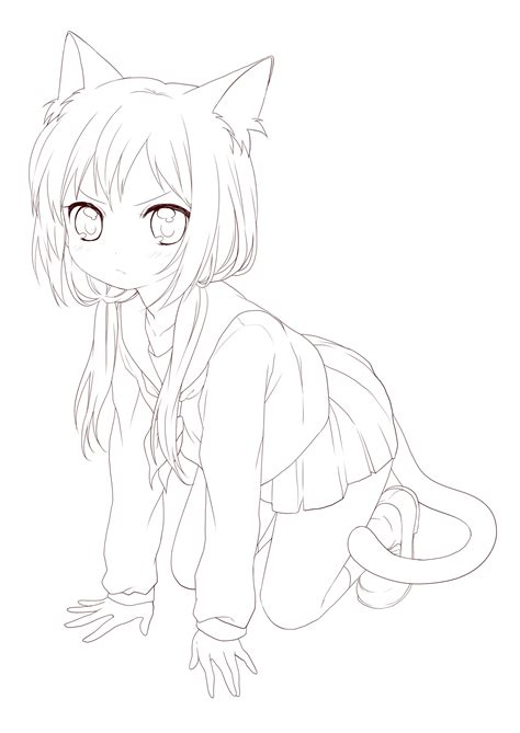 Anime Lineart Anime Lineart Anime Canvas Anime Coloring Pages
