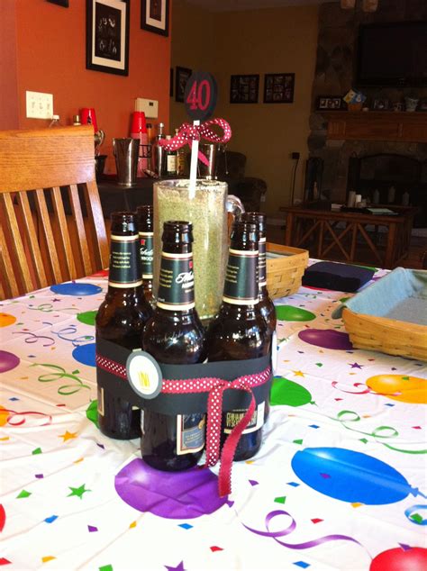 Personalize it with photos & text or purchase as is! Stamping With Lora Rampino: Manly centerpieces--BEER BOTTLES!!