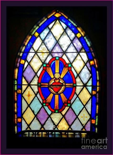 Sacred Heart Of Jesus Stain Glass Window Photograph By Becky Lupe