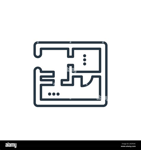 House Plan Outline Vector Icon Thin Line Black House Plan Icon Flat