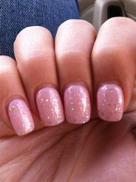Baby Pink And Silver Glitter Gel Nails Yelp