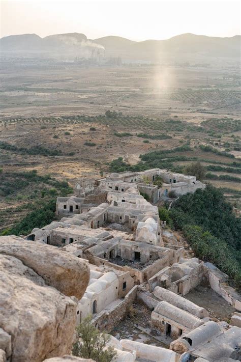 Welcome To Tunisia Takrouna Stock Image Image Of Landmark Djebel