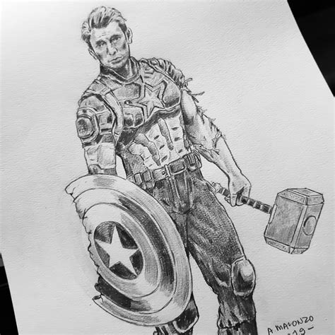 Mjolnir Drawing Easy Captain America Endgame