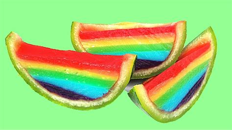 Mega Rainbow Jelly Jello Watermelon Candy Creative Dessert Diy