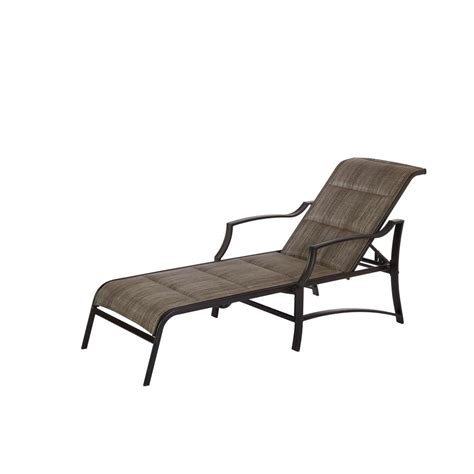 Hampton Bay Statesville Pewter Aluminum Outdoor Chaise Lounge Fla70310a