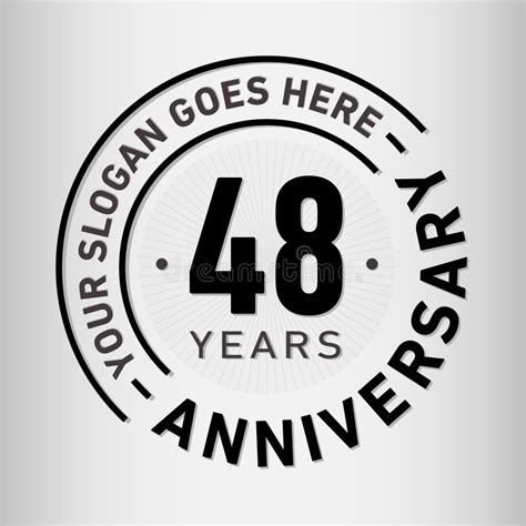 48 Years Anniversary Celebration Design Template Anniversary Vector