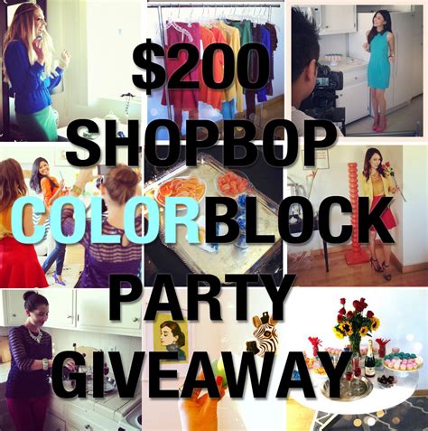 Shopbop Colorblock Party Giveaway Contest T Card Sydne Style