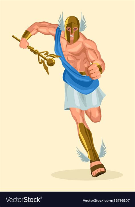 Greek Gods And Goddess Hermes Royalty Free Vector Image