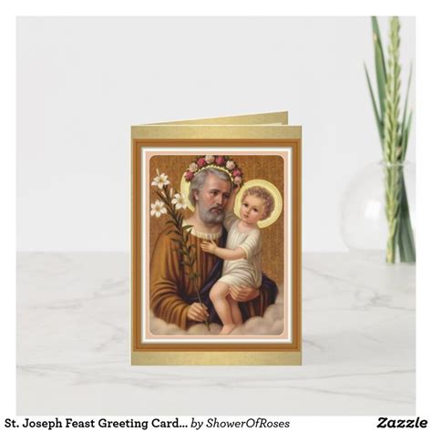 St Joseph Feast Greeting Card Customize In 2020 Holiday