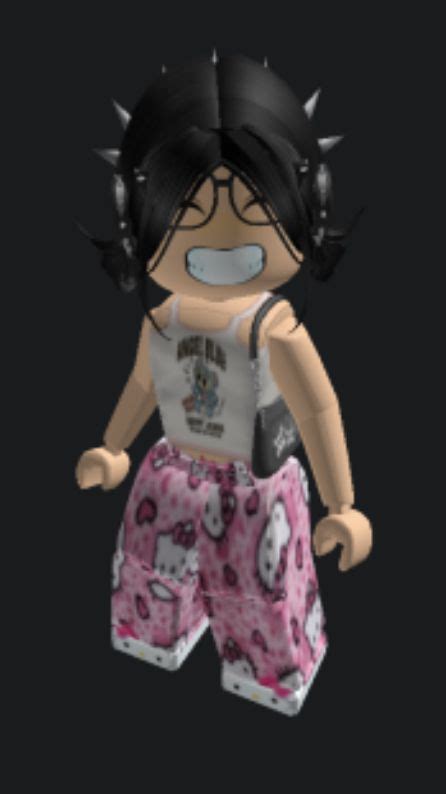 Roblox Avatar Y2k Hello Kitty Outfit In 2022 Hello Kitty Clothes