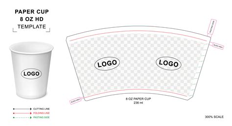 Paper Cup Template Vector Art Icons And Graphics For Free Download