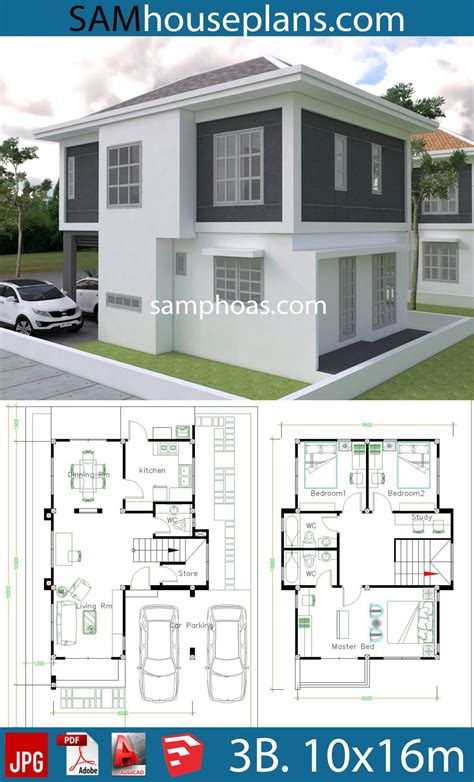 House Plans Idea 6x7 With 3 Bedrooms Sam House Plans