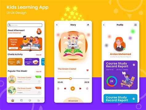 Kids E Learning App Ui Ux Design Behance