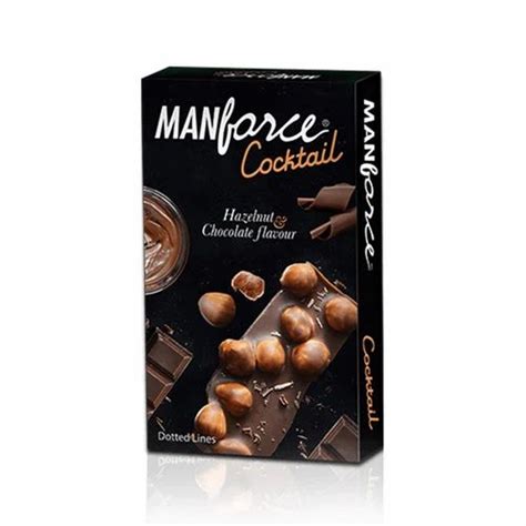 Manforce Cocktail Chocolate Hazelnut Flavoureded And Dotted Condoms 10