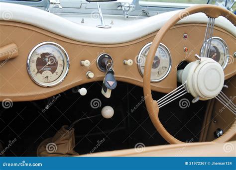 Classic British Sporst Car Interior Editorial Photography Image 31972367