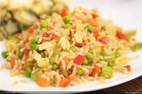 Chinese Fried Rice With Bell Pepper Peas And Carrots Recipe