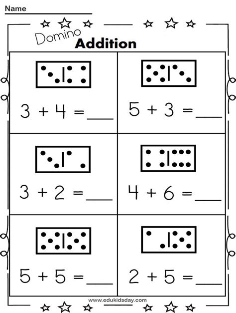 Addition 1 Digit Printable Worksheet Kindergartens