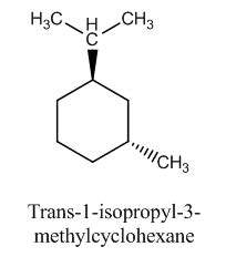 Draw The Structural Formula Of Trans 1 Isopropyl 3 Methylcyclohexane