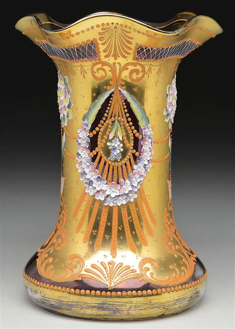 Lot Detail Moser Decorated Vase