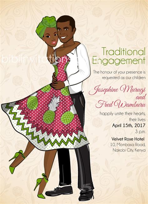 Kenyan Traditional Wedding Invitation Card Bibi Invitations