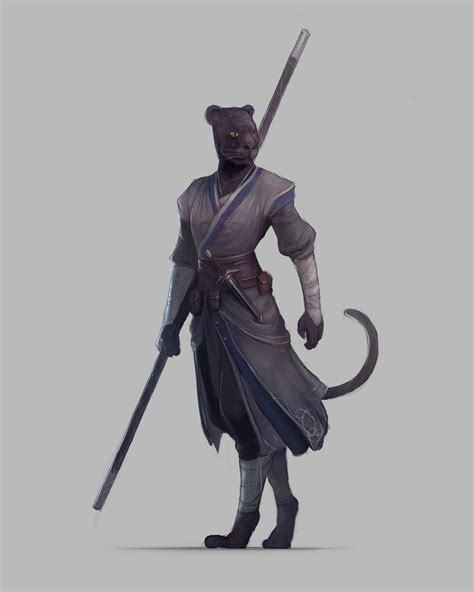 Oc Silver Tabaxi Awakened Mystic Characterdrawing Cat Character