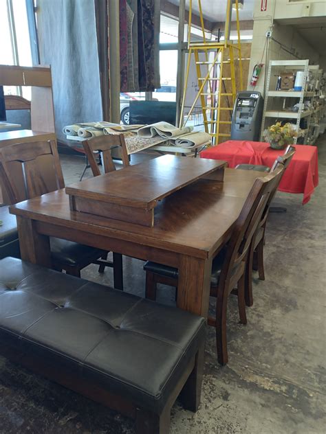 Beautiful Table W Chairs And Bench Restore Rack Tulsa Facebook