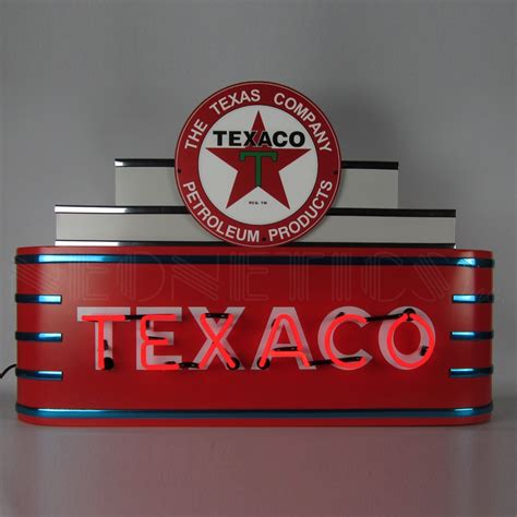 39 Wide Marquee Texaco Neon Sign In Metal Can