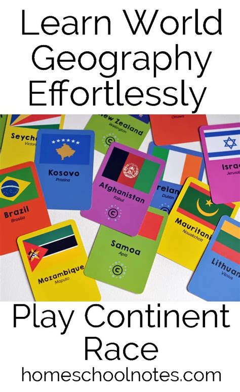 Learn World Geography Effortlessly Continent Race Game Homeschool