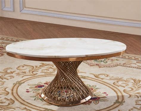 Gold Marble Coffee Table Uk Designer Gold Plated Round Marble Coffee