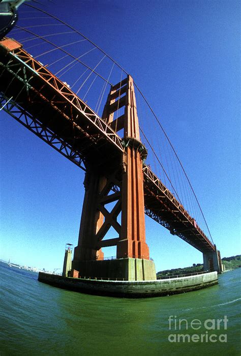 South Tower Of The Golden Gate Bridge Looking Up Photograph By Wernher