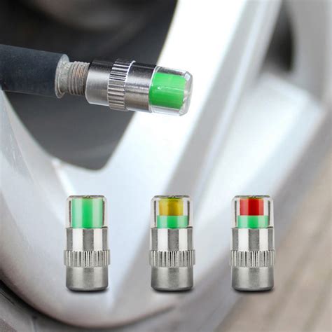 4pcs Car Tire Pressure Monitor Gauge Valve Stem Caps Sensor Indicator 3