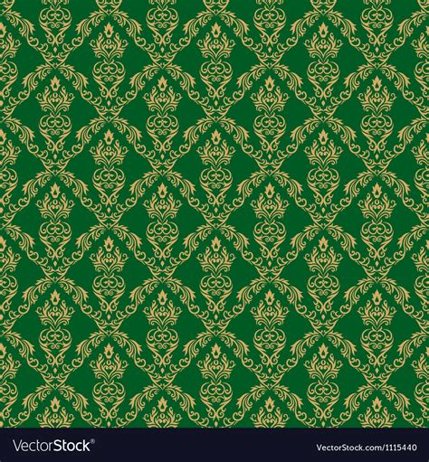 Victorian Green Damask Wallpaper