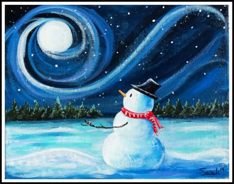Create It Christmas Paintings On Canvas Night Painting Canvas Painting
