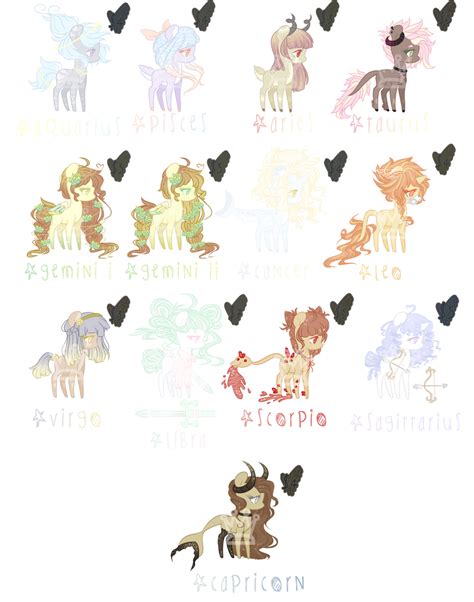 Closed Zodiac Adopts By Halcyondrop On Deviantart