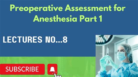 Preoperative Assessment For Anesthesia Youtube