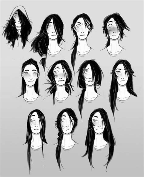 Anime Long Hair Male Drawing Reference