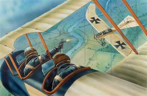 War Sky Airplanes Dogfight Battle Military Plane Art Wallpapers