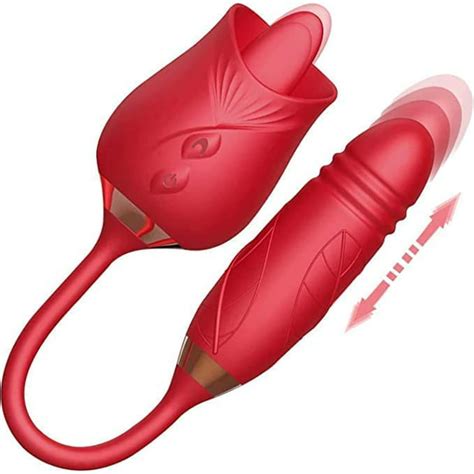 Rose Vibrator Sex Toys For Women G Spot Dildo With Vibrating Egg Clit Stimulator For Adults