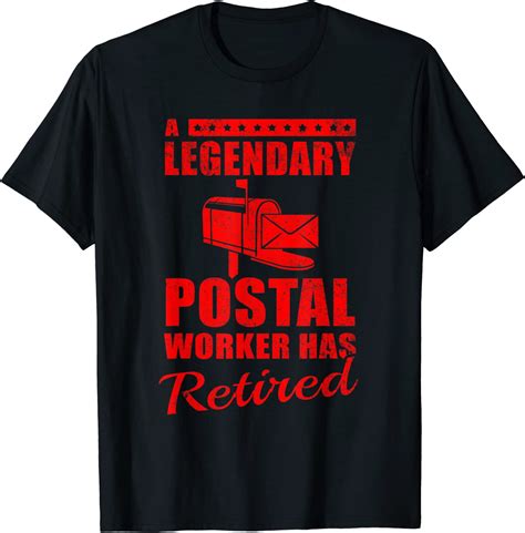 Funny Postal Worker Retirement T Cool Legendary Mailman
