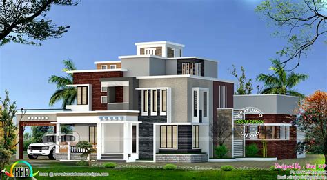 4 Bedroom Modern Box Model 2500 Sq Ft Home Kerala Home Design And