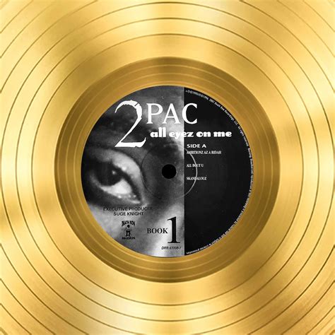 2 Pac All Eyez On Me Gold Lp Limited Signature Edition Custom Frame