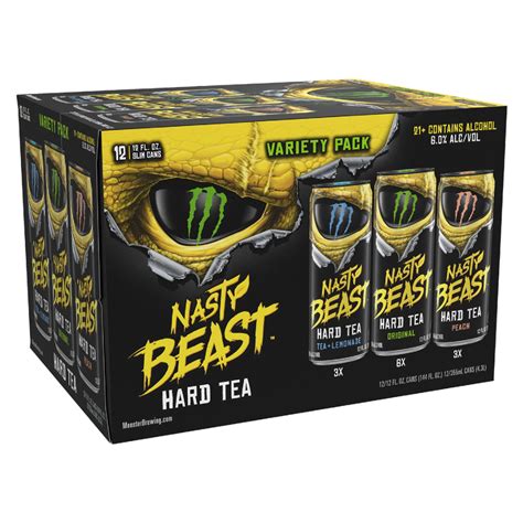 Monster Beast Nasty Beast Hard Tea Variety Pack 12pk Kings Wine And