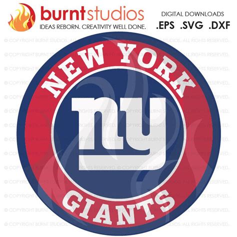 Svg Cutting File New York Giants Logo Monogram National Football